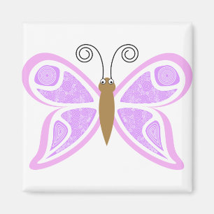Butterfly Lilac Abstrakt Magnet