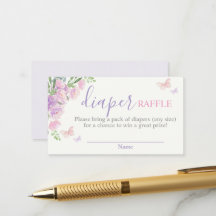 Butterfly lilac Pink Diaper Raffel
