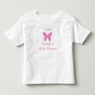 Butterfly Little Princess Personalisierter Name T Kleinkind T-shirt