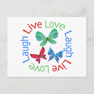 Butterfly - Live-Liebe-Lachen Postkarte