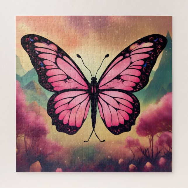 Butterfly Logo Puzzle | Beautiful Colorful Butterf (Vertikal)