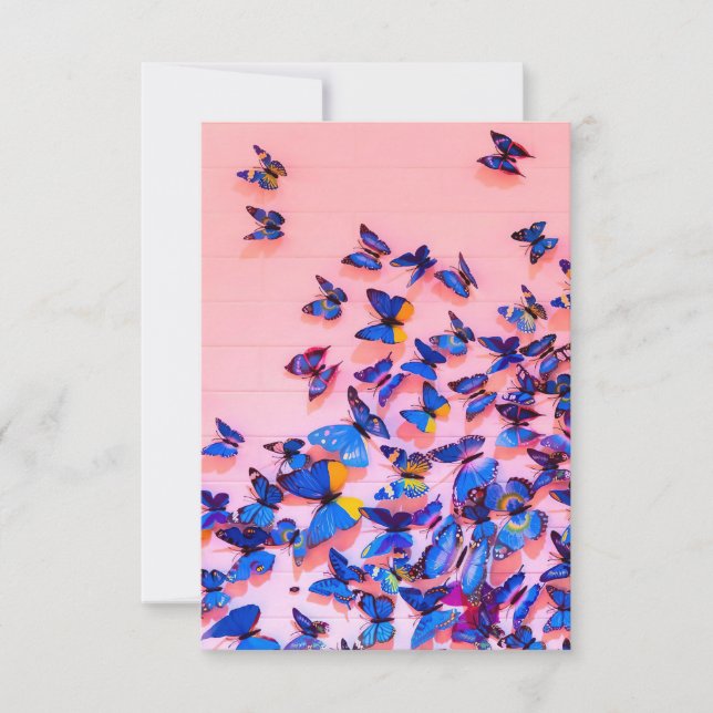 Butterfly Lover Blue Butterfells Dankeskarte (Vorderseite)