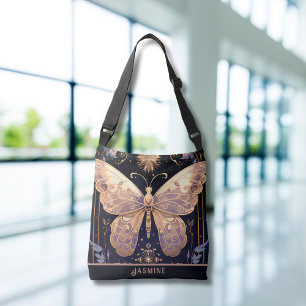 Butterfly Lover Lila Pink Tragetaschen Mit Langen Trägern