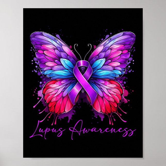 Butterfly Lupus Jahr des Bewusstseins Poster (Vorne)