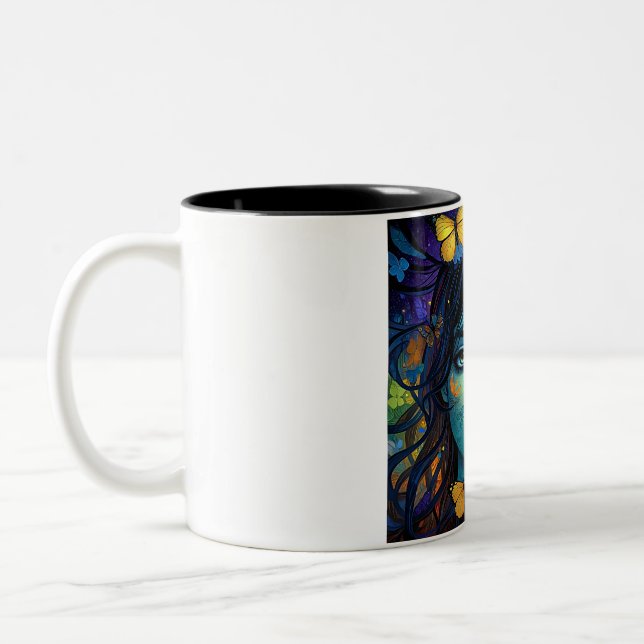 Butterfly Maid Zweifarbige Tasse (Links)