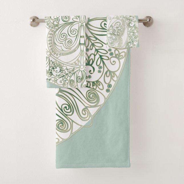 Butterfly Mandala - Badetuch-Set Badhandtuch Set (Insitu)