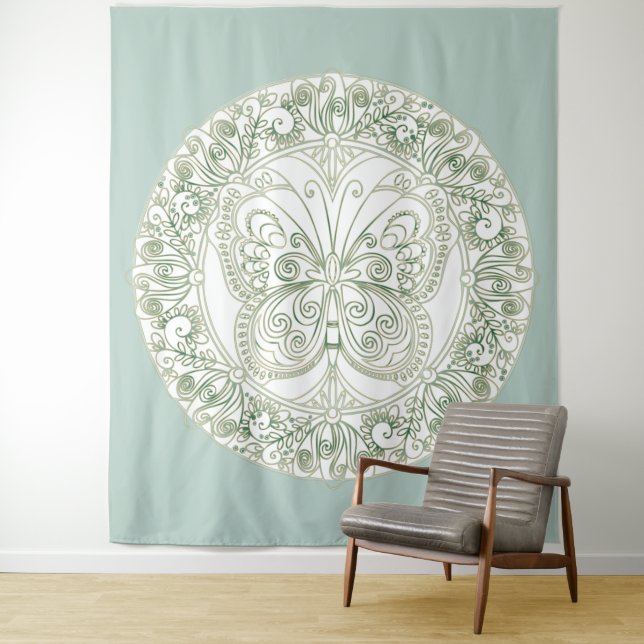 Butterfly Mandala - Band Wandteppich (Beispiel)