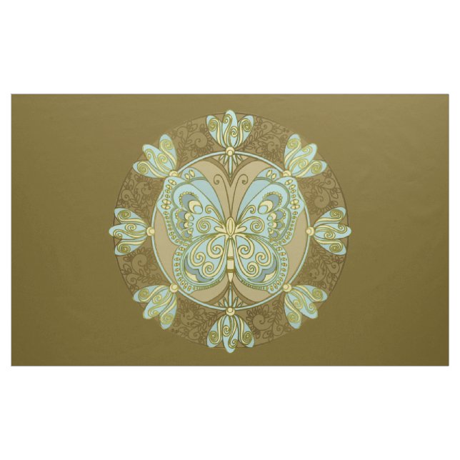 Butterfly Mandala - Fabric Stoff (Yard (91,4 cm))