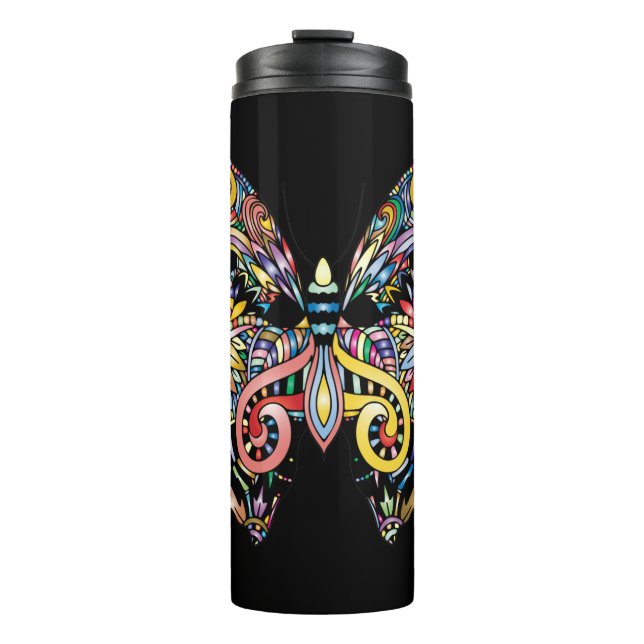 Butterfly Mandala Thermosbecher (Vorderseite)