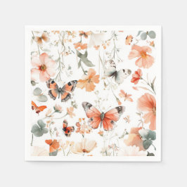 Butterfly Meadow Wasserfarbe Hübsch Serviette