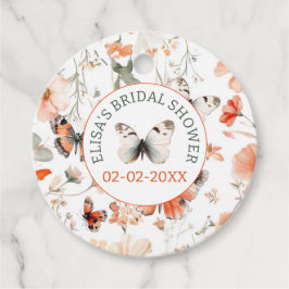 Butterfly Meadow Watercolor CUSTOM Brautparty Geschenkanhänger