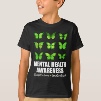 Butterfly Mental Health Awareness Accept Liebe Une T-Shirt