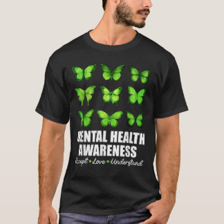 Butterfly Mental Health Awareness Accept Liebe Une T-Shirt
