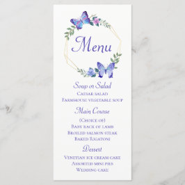 Butterfly Menu Blue Butterflies Blumenzwiebeln Hoc Menükarte