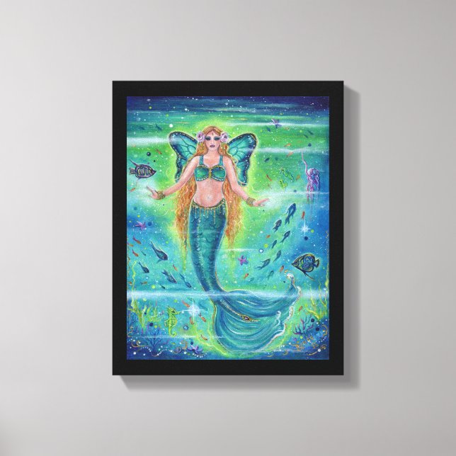 Butterfly Mermaid innerer Frieden von Renee Lavoie Leinwanddruck (Vorderseite)