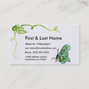 Butterfly-Mommy Custom-Foto, Playdate-Card genannt Telefonnummerkarte