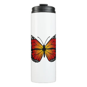 Butterfly Monarch Abstract Artistic Line Art Thermosbecher
