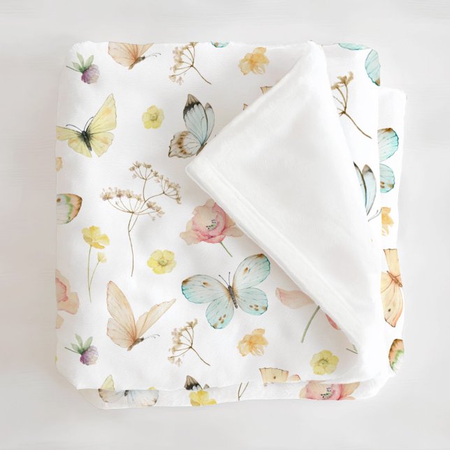 Butterfly Monogram Fleece Blanket (Von Creator hochgeladen)