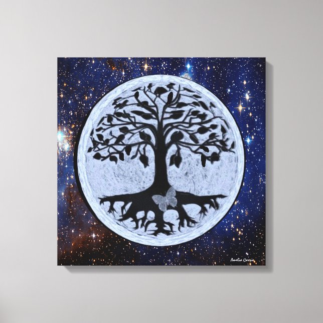 Butterfly Moon Leinwanddruck (Vorderseite)