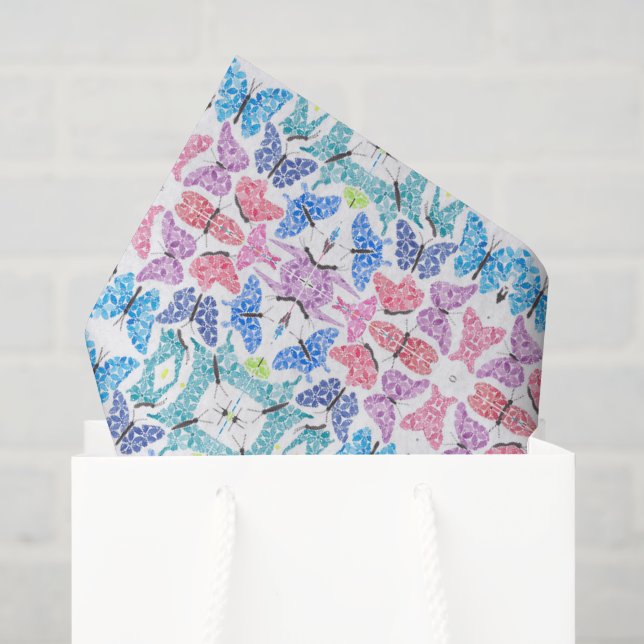 Butterfly Mosaic Tissue  Paper Seidenpapier (Geschenktüte)