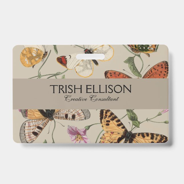 Butterfly Moth Nature Collection Zeichnend Ausweis (Vorderseite)