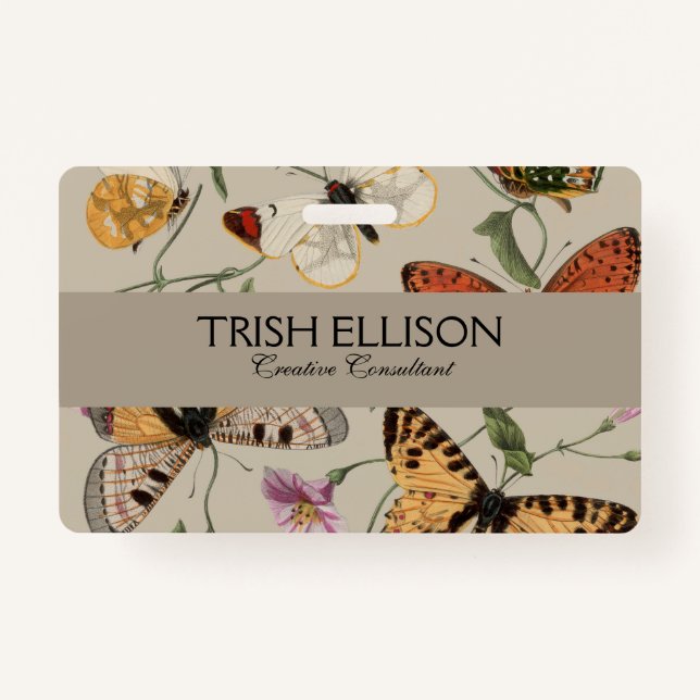 Butterfly Moth Nature Collection Zeichnend Ausweis (Vorderseite)