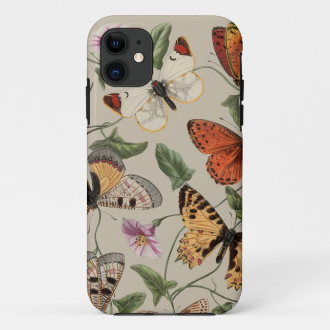 Butterfly Moth Nature Collection Zeichnend Case-Mate iPhone Hülle (Rückseite)