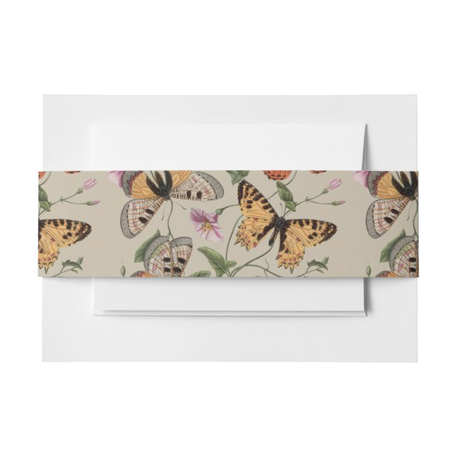 Butterfly Moth Nature Collection Zeichnend Einladungsbanderole (Vorderseite Beispiel)