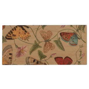 Butterfly Moth Nature Collection Zeichnend Holz USB Stick
