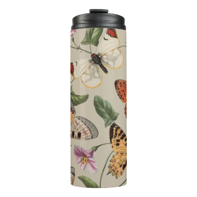 Butterfly Moth Nature Collection Zeichnend Thermosbecher (Vorderseite)