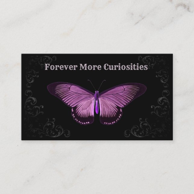 Butterfly-Moth-Taxiderist Visitenkarte (Vorderseite)