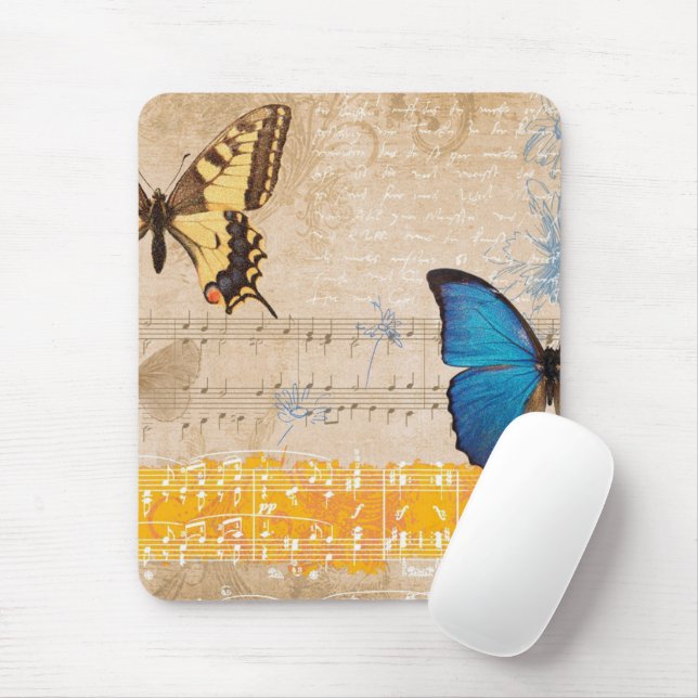 Butterfly Mouse Pad Mousepad (Mit Mouse)