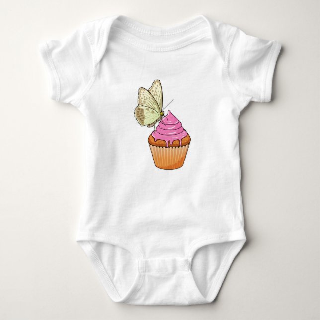 Butterfly Muffin Baby Strampler (Vorderseite)