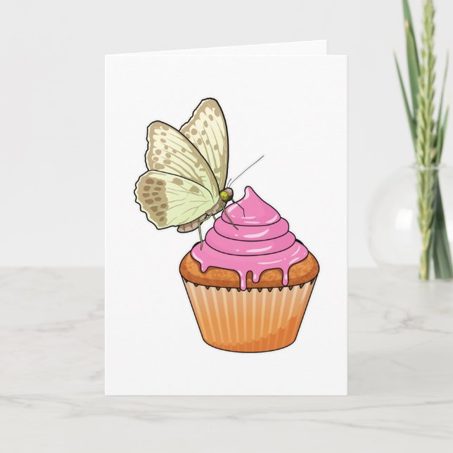 Butterfly Muffin Karte (Vorderseite)