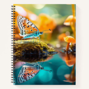 Butterfly Mushroom Nature Serene Peace Notizbuch