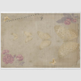 Butterfly Music Antique Age Paper Art Seidenpapier