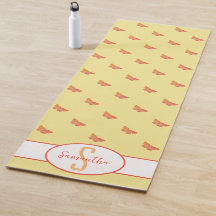 Butterfly-Muster Gelbe Girlande Moderne Monogramm