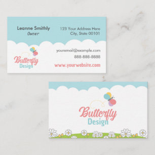 Butterfly Nature Business Card Visitenkarte