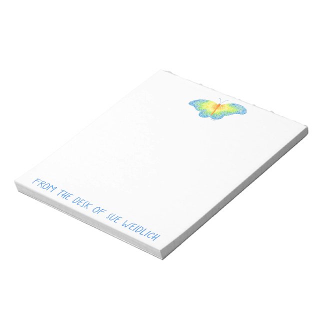 Butterfly Notepad Notizblock (Rotiert)