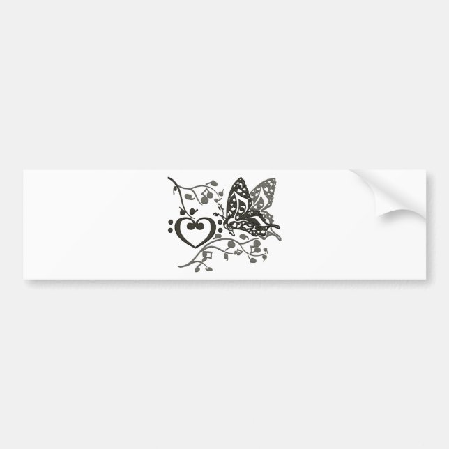 Butterfly_Notes Autoaufkleber (Vorne)