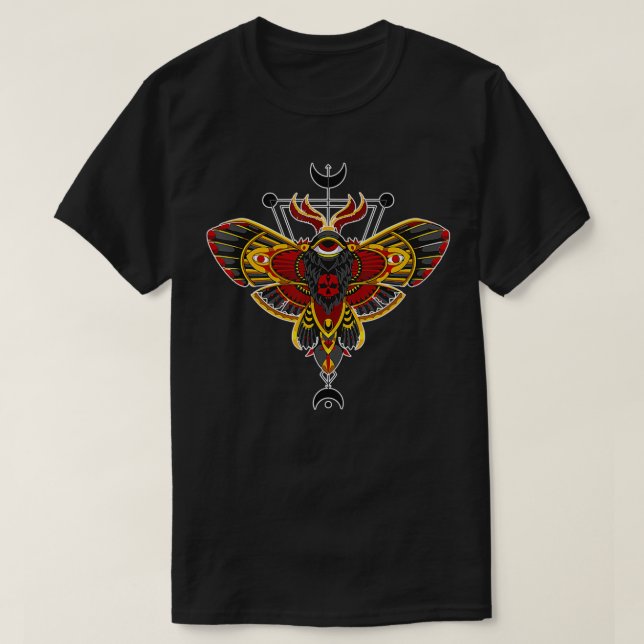 Butterfly Occult Moth Hexe Lunar T-Shirt (Design vorne)