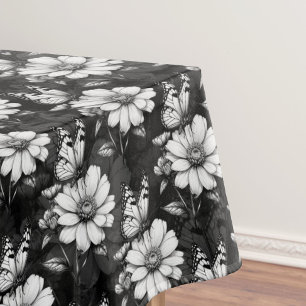 Butterfly On Blume Design - Schwarz Tischdecke