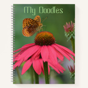Butterfly On Conflower Sketchbook Notizbuch