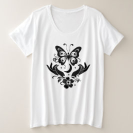 Butterfly Open Hands Celestial Botanischer T - Shi Große Größe T-Shirt