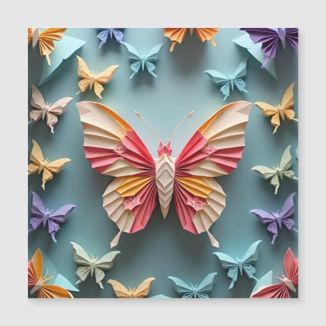 Butterfly Origami Magneteinladung (Vorderseite)
