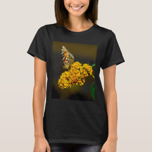 Butterfly Papillon Green Nature Gelbe Blume Ansich T-Shirt