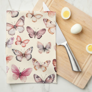 Butterfly Pattern Wasserfarbe Elegantes Hübsches G Geschirrtuch