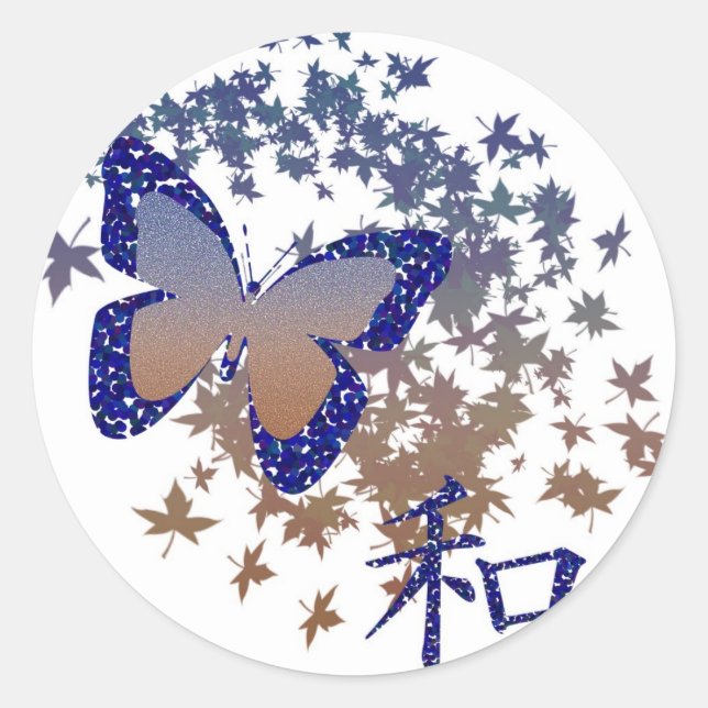 Butterfly Peace Stickers (Vorderseite)