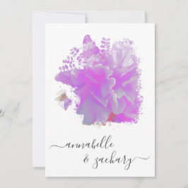 *~* Butterfly Peony Floral UAWG - QR AR3 Hochzeit Einladung