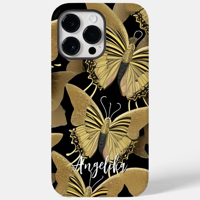 Butterfly Personalisiert Name Case-Mate iPhone 14 Pro Max Hülle (Rückseite)